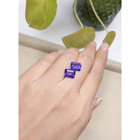 4.67 Ct.Tw.Total Carat Weight Tanzanite Pair from Tanzania Life Style