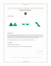 0.81&nbsp;Ct.Tw.Total Carat Weight Emerald Pair from Colombia Appraisal