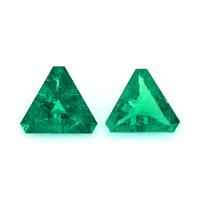 0.81 Ct.Tw.Total Carat Weight Emerald Pair from Colombia Video