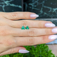 0.81 Ct.Tw.Total Carat Weight Emerald Pair from Colombia Life Style