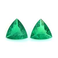 0.67 Ct.Tw.Total Carat Weight Emerald Pair from Colombia Video