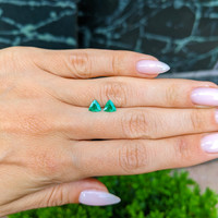 0.67 Ct.Tw.Total Carat Weight Emerald Pair from Colombia Life Style