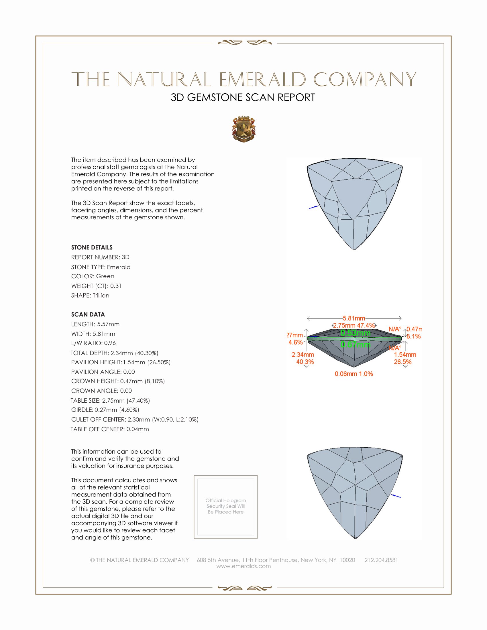 0.67 Ct.Tw. Emerald Pair from Colombia