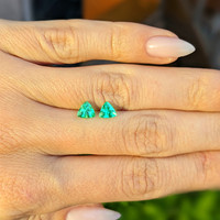0.91 Ct.Tw.Total Carat Weight Emerald Pair Life Style