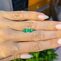 0.97 Ct.Tw.Total Carat Weight Emerald Pair from Colombia Life Style