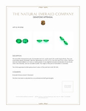 0.80 Ct.Tw.Total Carat Weight Emerald Pair from Colombia Appraisal