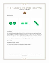 0.80 Ct.Tw.Total Carat Weight Emerald Pair from Colombia Appraisal