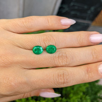 3.27 Ct.Tw.Total Carat Weight Emerald Pair from Colombia Life Style