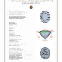 3.27 Ct.Tw.Total Carat Weight Emerald Pair from Colombia 3 D Scan Report