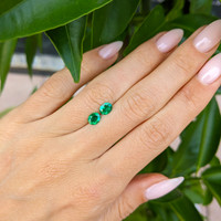 0.85 Ct.Tw.Total Carat Weight Emerald Pair from Colombia Life Style