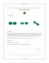 3.15 Ct.Tw.Total Carat Weight Emerald Pair from Colombia Appraisal