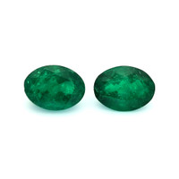 3.15 Ct.Tw.Total Carat Weight Emerald Pair from Colombia Video