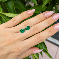 3.15 Ct.Tw.Total Carat Weight Emerald Pair from Colombia Life Style