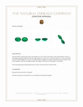 1.94 Ct.Tw.Total Carat Weight Emerald Pair from Colombia Appraisal