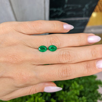 1.94 Ct.Tw.Total Carat Weight Emerald Pair from Colombia Life Style