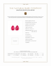 2.22 Ct.Tw.Total Carat Weight Cabochon Ruby Pair from Mozambique Scan Report
