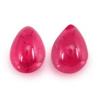 2.22 Ct.Tw.Total Carat Weight Cabochon Ruby Pair from Mozambique Video