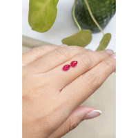 2.22 Ct.Tw.Total Carat Weight Cabochon Ruby Pair from Mozambique Life Style
