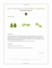 4.45 Ct.Tw.Total Carat Weight Peridot Pair from Burma (Myanmar) Appraisal