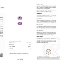 9.19 Ct.Tw.Total Carat Weight Kunzite Pair from Afghanistan Scan Report