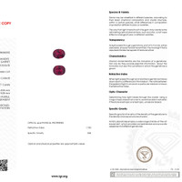 5.44&nbsp;Ct.Tw.Total Carat Weight Rhodolite Garnet Pair from Tanzania Scan Report