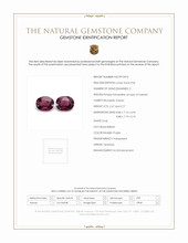 5.44 Ct.Tw.Total Carat Weight Rhodolite Garnet Pair from Tanzania Scan Report
