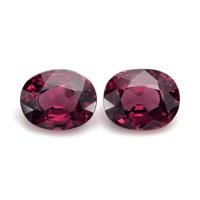 5.44 Ct.Tw.Total Carat Weight Rhodolite Garnet Pair from Tanzania Video