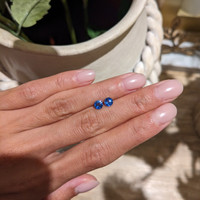 1.09&nbsp;Ct.Tw.Total Carat Weight Blue Sapphire Pair from Ceylon (Sri Lanka) Life Style