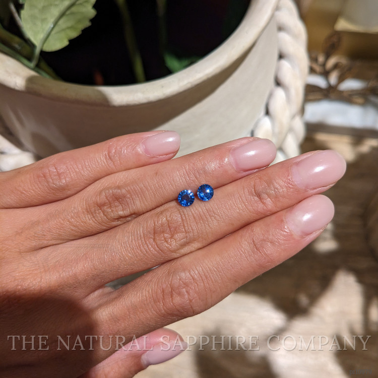 1.09 Ct.Tw. Blue Sapphire Pair from Ceylon (Sri Lanka)