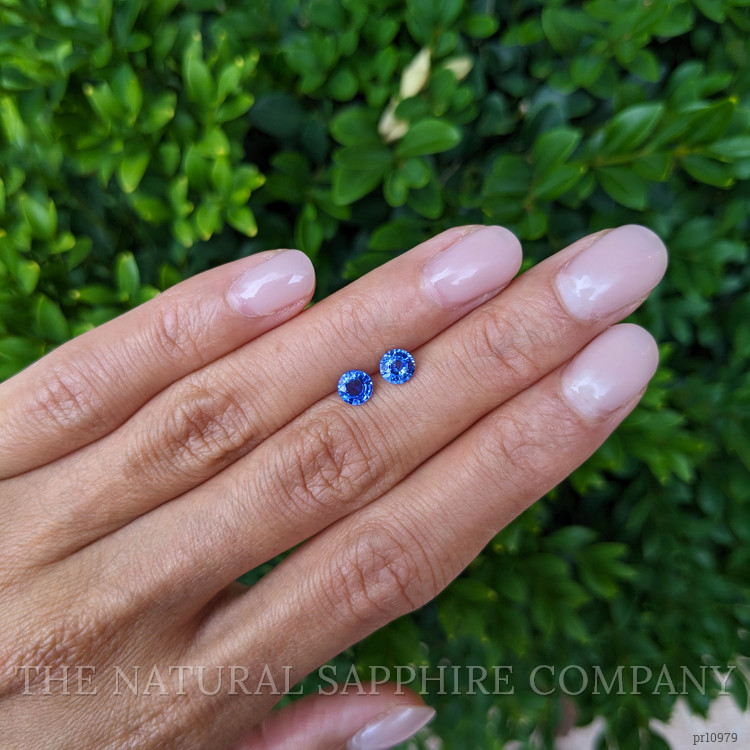 1.09 Ct.Tw. Blue Sapphire Pair from Ceylon (Sri Lanka)