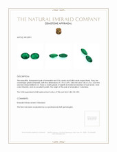1.84 Ct.Tw.Total Carat Weight Emerald Pair from Colombia Appraisal