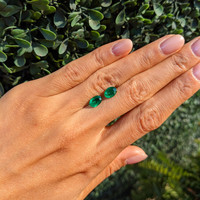 1.84 Ct.Tw.Total Carat Weight Emerald Pair from Colombia Life Style