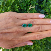 1.84 Ct.Tw.Total Carat Weight Emerald Pair from Colombia Life Style