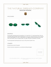 3.24 Ct.Tw.Total Carat Weight Emerald Pair from Colombia Appraisal