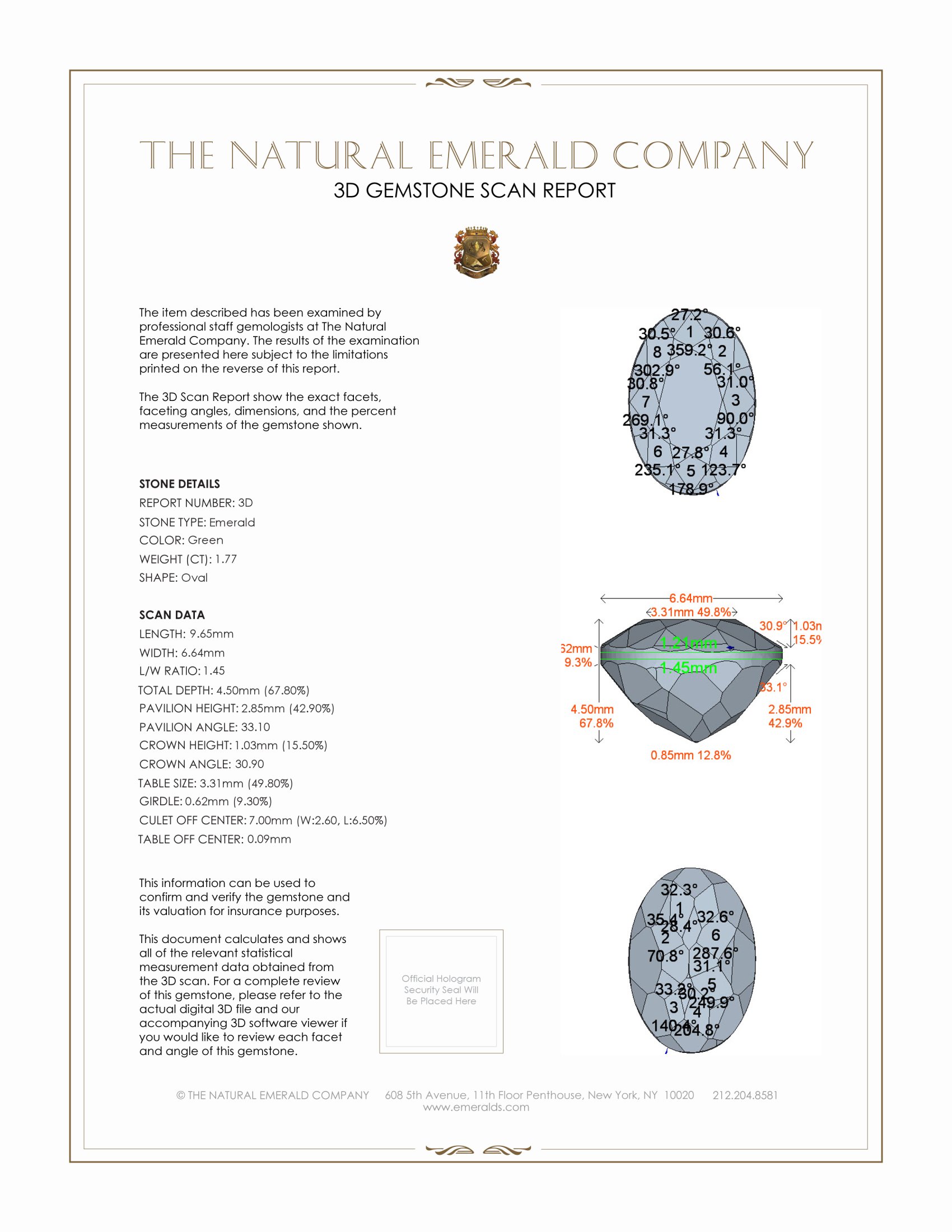 3.24 Ct.Tw. Emerald Pair from Colombia