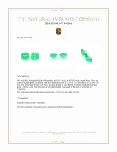 1.26 Ct.Tw.Total Carat Weight Emerald Pair from Colombia Appraisal