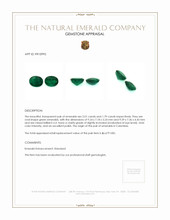 3.80 Ct.Tw.Total Carat Weight Emerald Pair from Colombia Appraisal