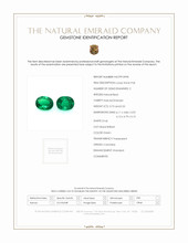 1.28 Ct.Tw.Total Carat Weight Emerald Pair from Colombia Scan Report