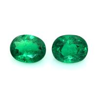 1.28 Ct.Tw.Total Carat Weight Emerald Pair from Colombia Video