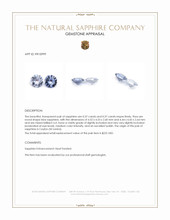 0.74&nbsp;Ct.Tw.Total Carat Weight Blue Sapphire Pair from Ceylon (Sri Lanka) Appraisal