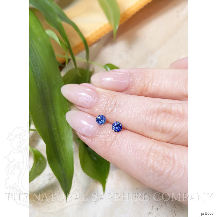 0.85 Ct.Tw. Blue Sapphire Pair from Ceylon (Sri Lanka)