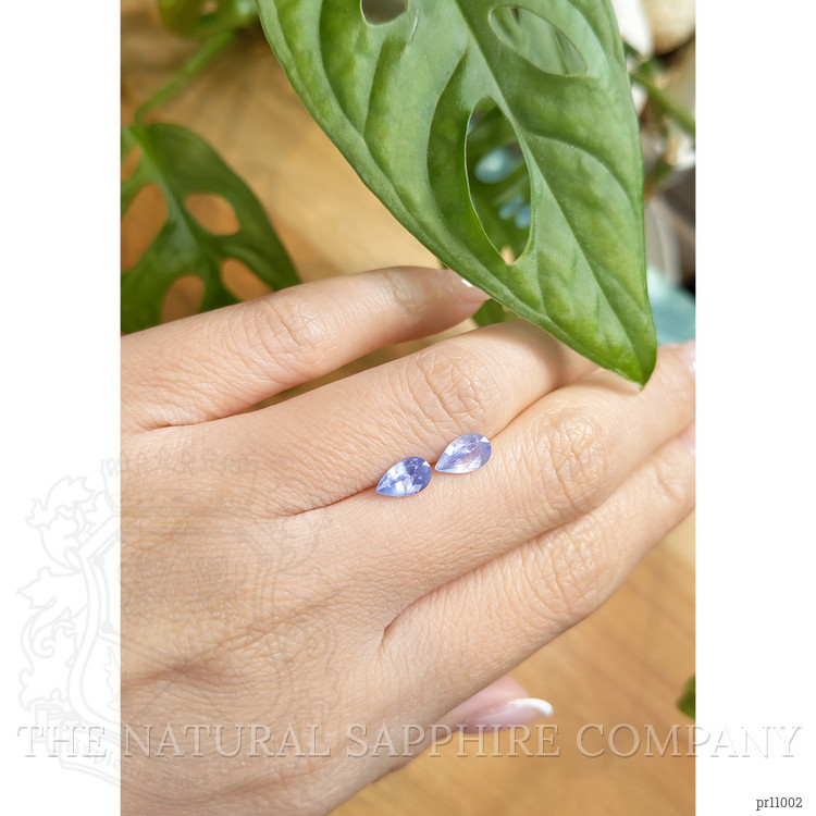 1.65 Ct.Tw. Blue Sapphire Pair from Ceylon (Sri Lanka)