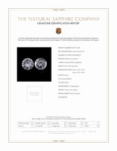 0.91 Ct.Tw.Total Carat Weight White Sapphire Pair from Ceylon (Sri Lanka) Scan Report