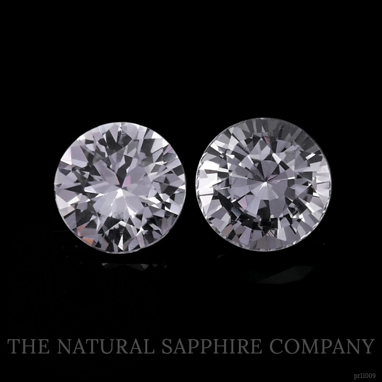0.91 Ct.Tw. White Sapphire Pair from Ceylon (Sri Lanka)