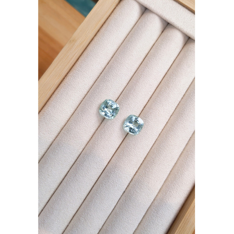 6.88 Ct.Tw. Aquamarine Pair from Brazil