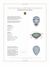 1.91 Ct.Tw.Total Carat Weight Blue Sapphire Pair from Ceylon (Sri Lanka) 3 D Scan Report