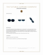 4.22 Ct.Tw.Total Carat Weight Greenish Blue Sapphire Pair from Ceylon (Sri Lanka) Appraisal