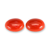 1.34 Ct.Tw.Total Carat Weight Cabochon Coral Pair from Italy Video