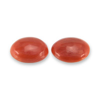 1.60&nbsp;Ct.Tw.Total Carat Weight Cabochon Coral Pair from Italy Video