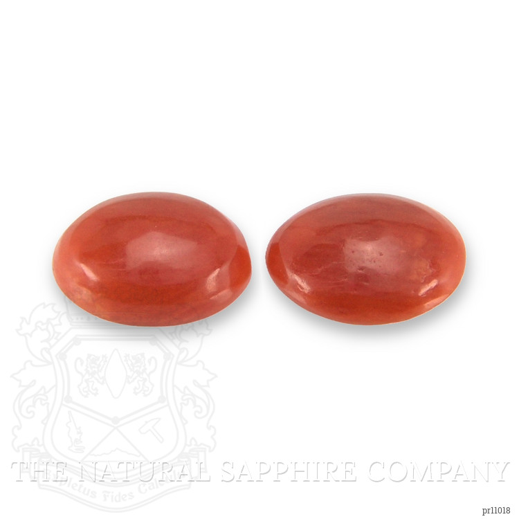 1.60 Ct.Tw. Cabochon Coral Pair from Italy